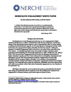 DEMOCRATIC ENGAGEMENT WHITE PAPER