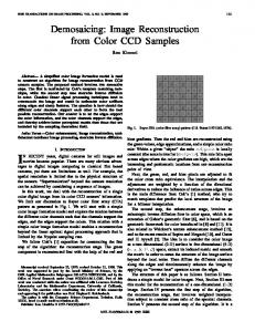 Demosaicing: image reconstruction from color CCD ... - IEEE Xplore