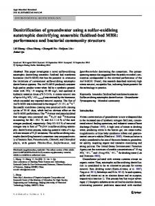 Denitrification of groundwater using a sulfur-oxidizing autotrophic