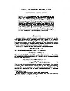 DENSITY OF WEIGHTED WAVELET FRAMES CHRISTOPHER HEIL ...