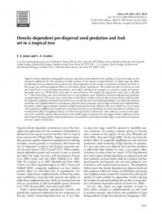 Densitydependent predispersal seed predation and ...