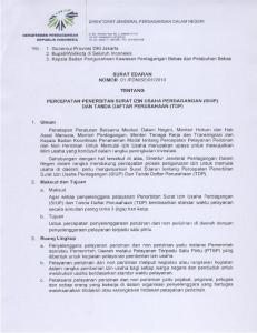 DEPARTEMEN PERDAGANGAN REPUBLIK INDONESIA