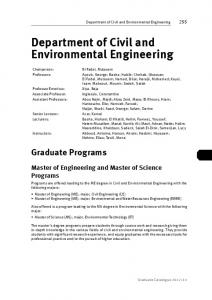 Department of Civil and Environmental Engineering