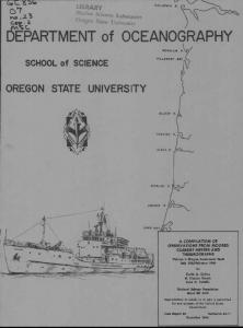 DEPARTMENT of OCEANOGRAPHY - Oregon State University