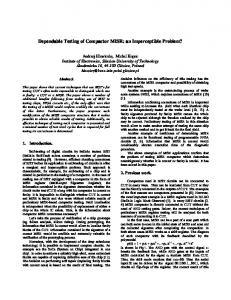 Dependable Testing of Compactor MISR: an