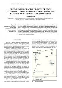 dependence of radial growth of pinus sylvestris l ... - Geochronometria