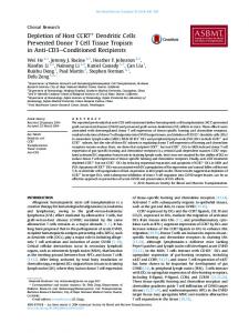 Depletion of Host CCR7+ Dendritic Cells Prevented Donor T Cell ...