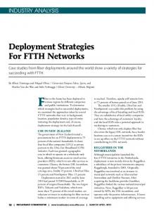 Deployment Strategies For FTTH Networks - Broadband Communities ...