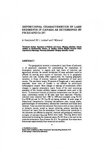 DEPOSITIONAL CHARACTERISTICS OF LAKE ...