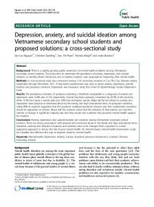 Depression, anxiety, and suicidal ideation among ... - Springer Link