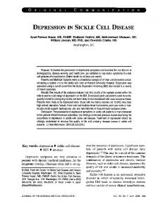 depression in sickle cell disease - NCBI