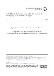 Der geteilte Leib - goedoc - GWDG