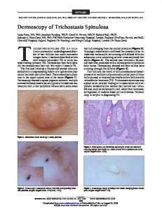 Dermoscopy of Trichostasis Spinulosa