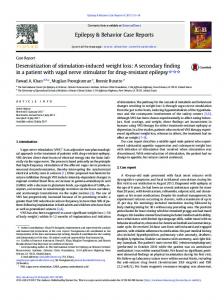 Desensitization of stimulation-induced weight loss: A