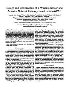 Design and Construction of a Wireless Sensor and Actuator Network ...