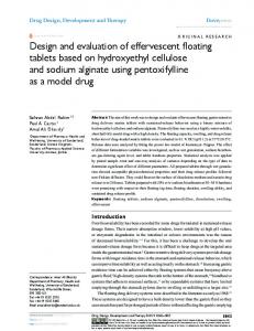 Design and evaluation of effervescent floating tablets based on hydroxy