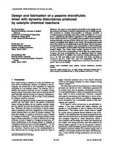 Design and fabrication of a passive microfluidic ... - SPIE Digital Library