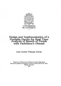 Design and Implementation of a Portable Device for ...