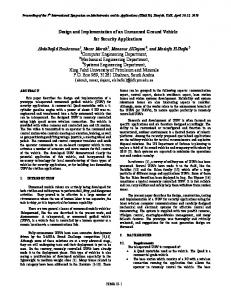 Design and Implementation of an Unmanned Ground ... - IEEE Xplore