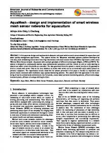 design and implementation of smart wireless mesh sensor networks ...