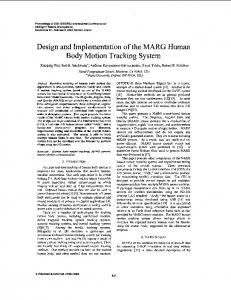 Design and implementation of the MARG human body motion tracking ...