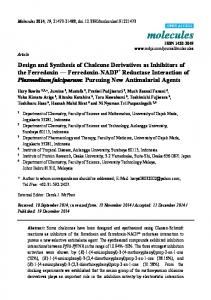 Design and Synthesis of Chalcone Derivatives as Inhibitors of ... - MDPI