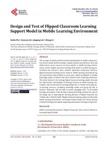 Design and Test of Flipped Classroom Learning