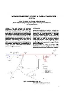 DESIGN AND TESTING OF 25 kV 50 Hz TRACTION ...