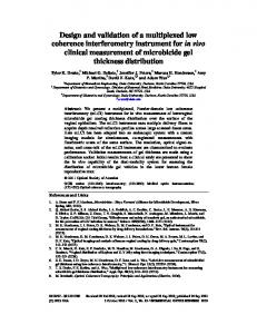 Design and validation of a multiplexed low ... - OSA Publishing