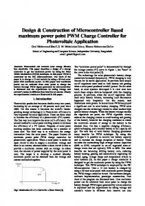 Design & Construction of Microcontroller Based ... - IEEE Xplore