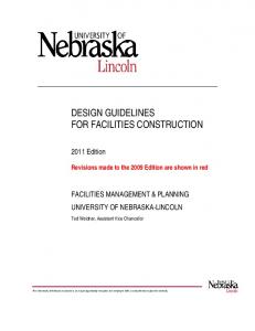 DESIGN GUIDELINES FOR FACILITIES CONSTRUCTION