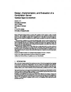 Design, Implementation, and Evaluation of a