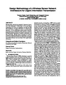 Design Methodology of a Wireless Sensor Network Architecture for ...