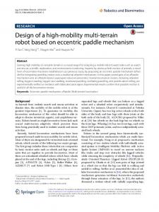 Design of a high-mobility multi-terrain robot based