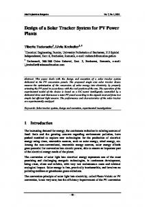 Design of a Solar Tracker System for PV Power Plants