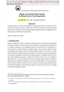 Design of Aircraft Cabin Testbed