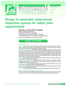 Design of automatic vision-based inspection system for solder joint ...