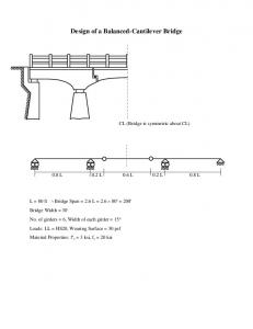 Design of Balanced Cantilever Bridge