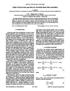 Design of electron band pass filters for electrically ... - Semantic Scholar