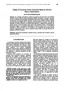 Design of Fractional Order Controller Based on Particle ... - IJCAS