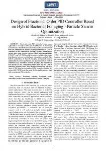 Design of Fractional Order PID Controller Based on Hybrid Bacterial ...