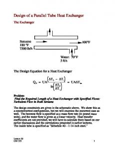 Design of Heat Exchangers