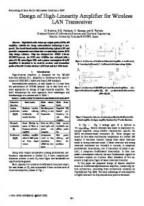 Design of High-Linearity Amplifier for Wireless LAN Transceiver