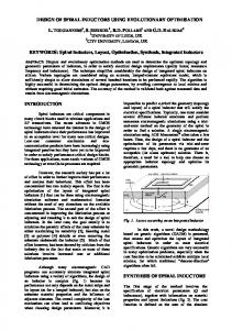 DESIGN OF SPIRAL INDUCTORS USING