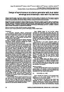 Design of synchronous reluctance generator with dual stator windings ...