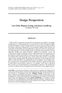 Design Perspectives