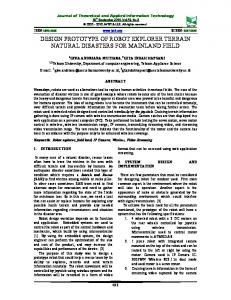 design prototype of robot explorer terrain natural disasters for