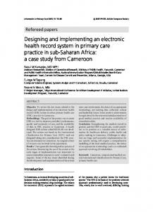 Designing and implementing an electronic health record ... - CiteSeerX