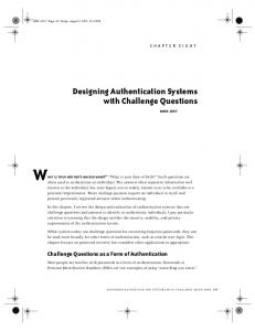 Designing Authentication Systems with Challenge ... - Semantic Scholar