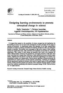 Designing learning environments to promote ... - Semantic Scholar